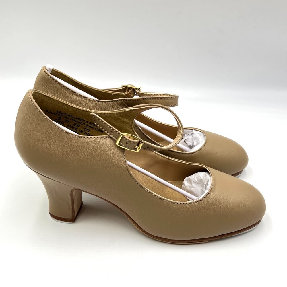 5W 5 WIDE WIDTH Capezio Womens 657 Manhattan Xtreme Caramel Tan Dance Shoes‎